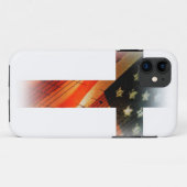Amerikaanse vlag in kruis Case-Mate iPhone case (Achterkant (horizontaal))