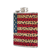 Amerikaanse vlag in lade van lak heupfles (Links)