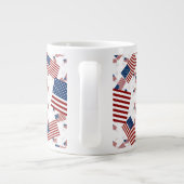 Amerikaanse vlag in Lagen Askew Grote Koffiekop (Achterkant)