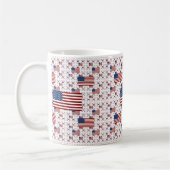 Amerikaanse vlag in lagen koffiemok (Links)