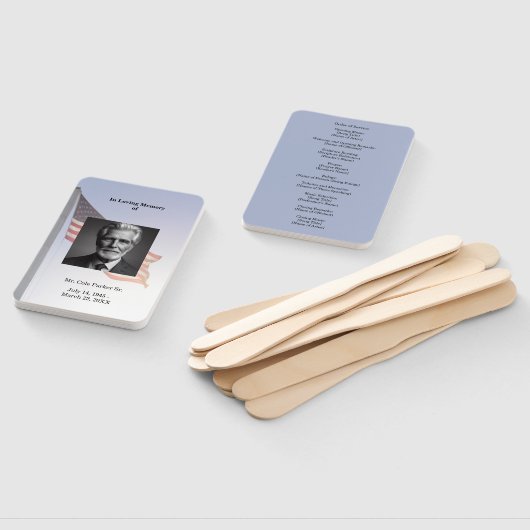 Amerikaanse vlag in liefdevolle herinnering Orde v Handwaaier (Niet-gemonteerd)