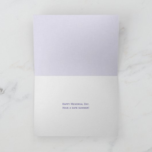 Amerikaanse vlag in lila boeket voor de zomer kaart (Binnen)