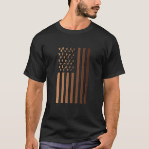 Amerikaanse vlag in Melanin Black Histo T-shirt