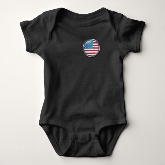 Amerikaanse vlag in mijn hart - Amerikaanse vlag Romper (Voorkant)