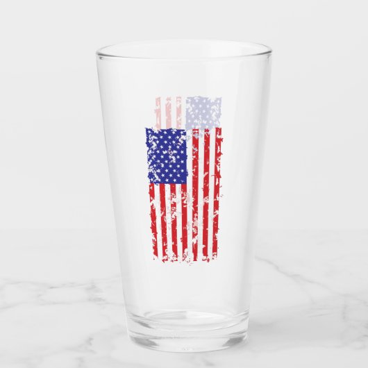 Amerikaanse vlag in nood glas (Voorkant)
