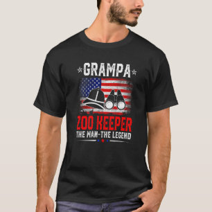Amerikaanse Vlag in Nood Grampa Dierentuin Bewaard T-shirt
