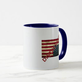 Amerikaanse vlag in Nood Koffiemok Mok