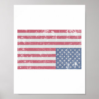 Amerikaanse vlag in nood omgekeerd Verenigde State Poster