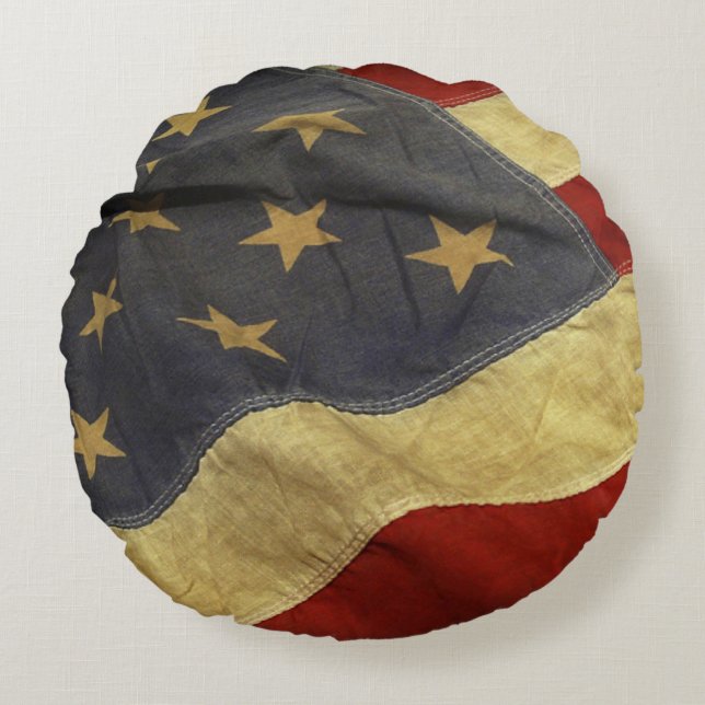 Amerikaanse vlag in nood rond kussen (Voorkant)
