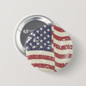 Amerikaanse vlag in nood ronde button 5,7 cm (Voorkant /achterkant)