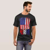 Amerikaanse vlag in nood t-shirt (Voorkant volledig)