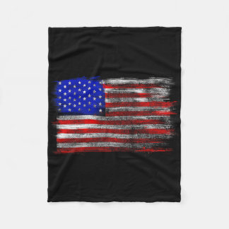 Amerikaanse Vlag in Nood - Verenigde Staten Usa T- Fleece Deken