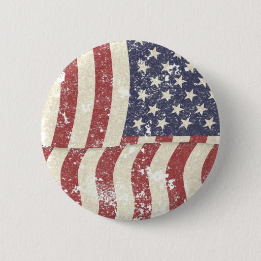 Amerikaanse vlag in nood - verticaal ronde button 5,7 cm (Voorkant)