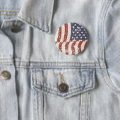 Amerikaanse vlag in nood - verticaal ronde button 5,7 cm (In situ)