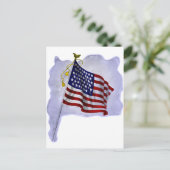  Amerikaanse vlag in patriottische kleuren Briefkaart (Staand voorkant)