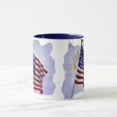 Amerikaanse vlag in patriottische kleuren Mok (Midden)