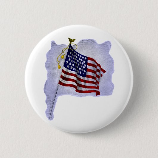  Amerikaanse vlag in patriottische kleuren Ronde Button 5,7 Cm (Voorkant)