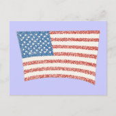 Amerikaanse vlag in pointillisme, op briefkaarten (Voorkant)