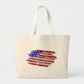 Amerikaanse vlag in veren grote tote bag (Voorkant)