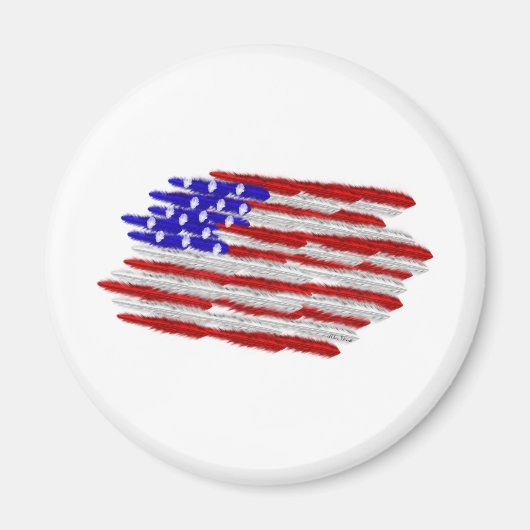 Amerikaanse vlag in veren magneet (Voorkant)