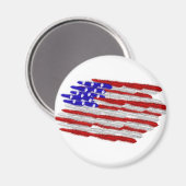 Amerikaanse vlag in veren magneet (Voorkant / Achterkant)
