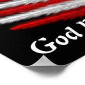 Amerikaanse vlag in veren Print (Hoek)