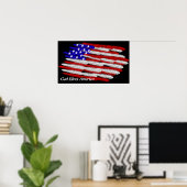 Amerikaanse vlag in veren Print (Thuiskantoor)