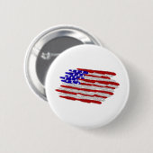 Amerikaanse vlag in veren ronde button 5,7 cm (Voorkant /achterkant)