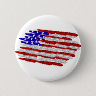 Amerikaanse vlag in veren ronde button 5,7 cm