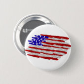 Amerikaanse vlag in veren ronde button 5,7 cm (Voorkant /achterkant)
