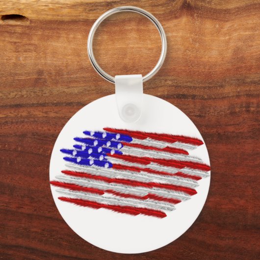 Amerikaanse vlag in veren sleutelhanger (Voorkant)