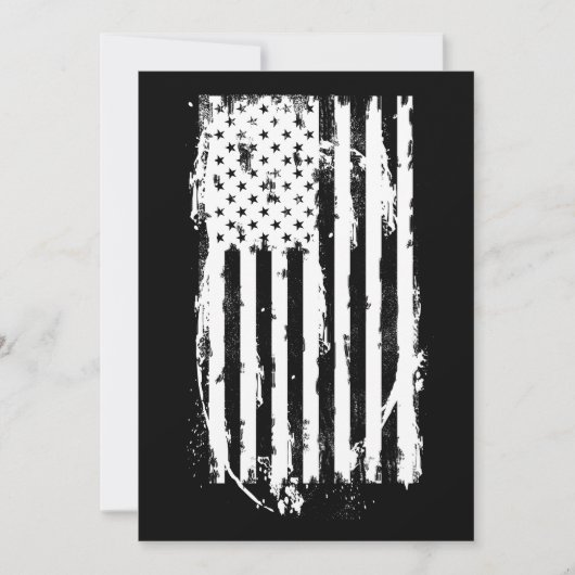 Amerikaanse vlag in witte distressed look kaart (Voorkant)