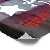 Amerikaanse vlag in woorden - WordArt™ Poster (Hoek)