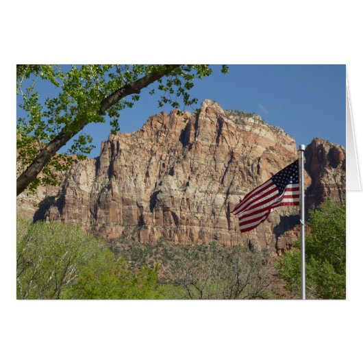 Amerikaanse vlag in Zion National Park I (Voorkant Horizontaal)