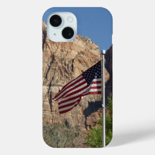 Amerikaanse vlag in Zion National Park I iPhone 15 Case