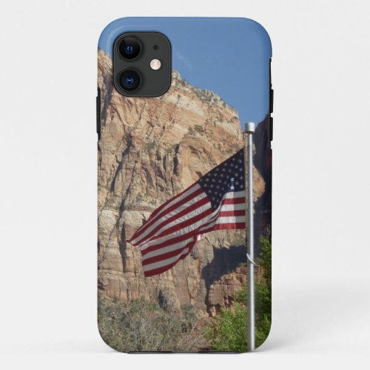 Amerikaanse vlag in Zion National Park I Case-Mate iPhone Case (Achterkant)
