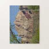 Amerikaanse vlag in Zion National Park I Legpuzzel (Verticaal)