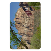 Amerikaanse vlag in Zion National Park I Magneet (Verticaal)