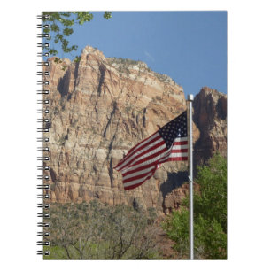 Amerikaanse vlag in Zion National Park I Notitieboek
