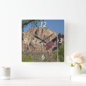 Amerikaanse vlag in Zion National Park I Vierkante Klok (Huis)