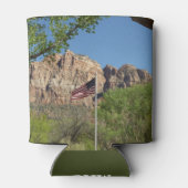 Amerikaanse vlag in Zion National Park II Blikjeskoeler (Achterkant)