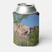 Amerikaanse vlag in Zion National Park II Blikjeskoeler (Blikje Achterkant)