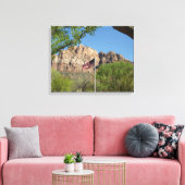 Amerikaanse vlag in Zion National Park II Canvas Afdruk (Insitu (Woonkamer))