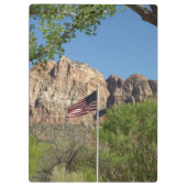 Amerikaanse vlag in Zion National Park II Klembord (Achterkant)