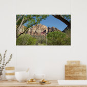 Amerikaanse vlag in Zion National Park II Poster (Keuken)