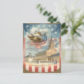 Amerikaanse vlag Independence Hall Liberty Bell Briefkaart (Staand voorkant)
