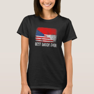 Amerikaanse vlag & Indonesië vlag beste papa ooit  T-shirt