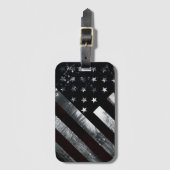 Amerikaanse vlag industriële grunge bagagelabel (Voorkant (verticaal))