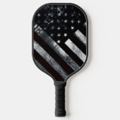 Amerikaanse vlag industriële grunge pickleball paddle (Voorkant)