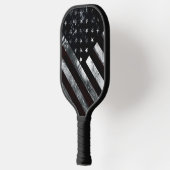 Amerikaanse vlag industriële grunge pickleball paddle (Links)